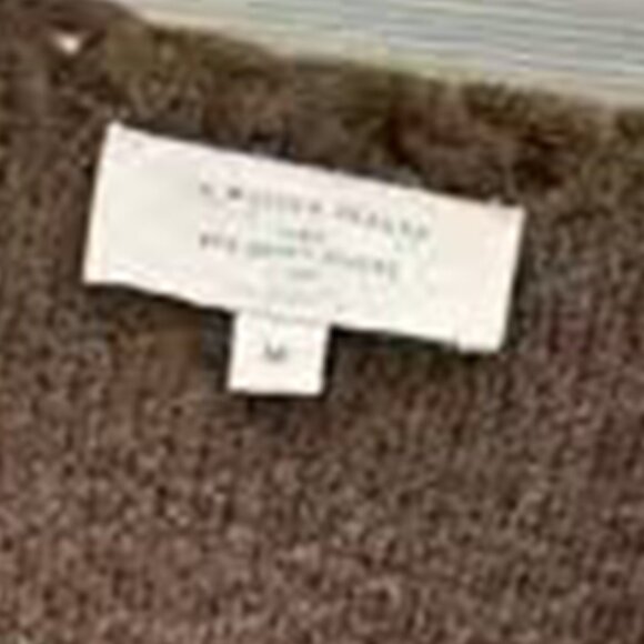 Sezane  Brown Knitted Long Sleeve Whipstitch Cardigan - Picture 8 of 9